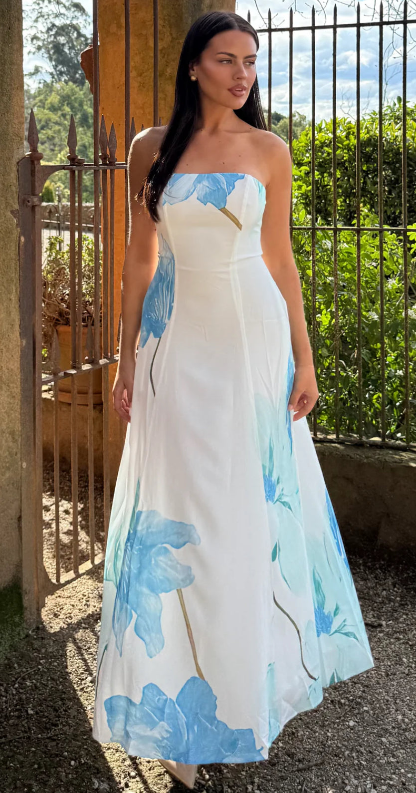 ‘Ivy’ blue floral dress