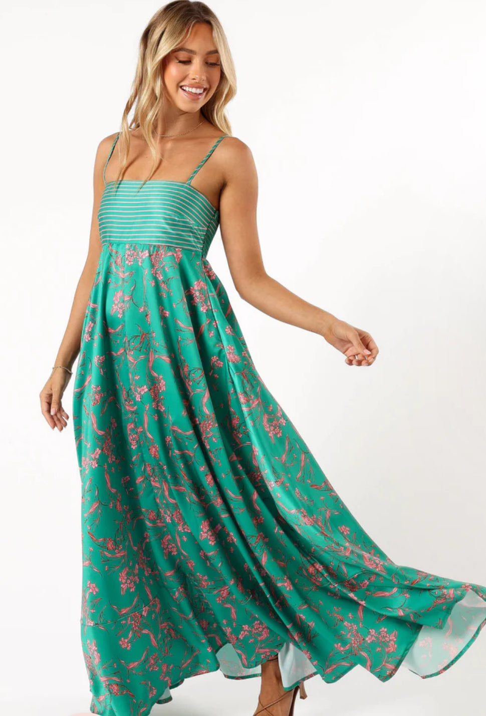 ‘Willow’ maxi green floral