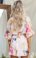 ‘Positano’ playsuit pink