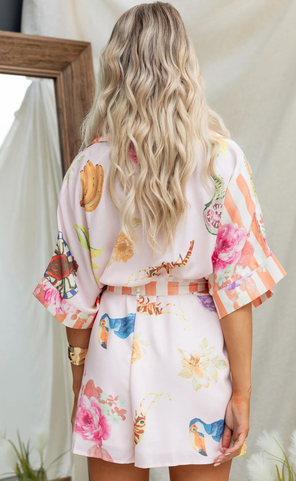 ‘Positano’ playsuit pink