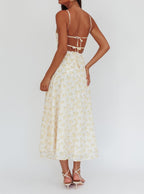 ‘Alicia’ lemon floral dress