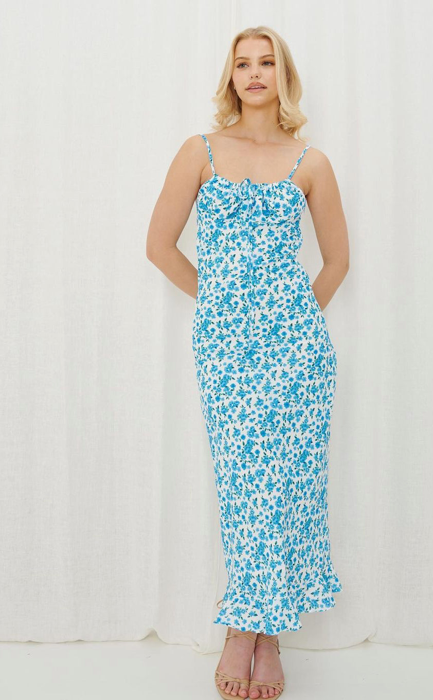 ‘Monica’ dress blue floral