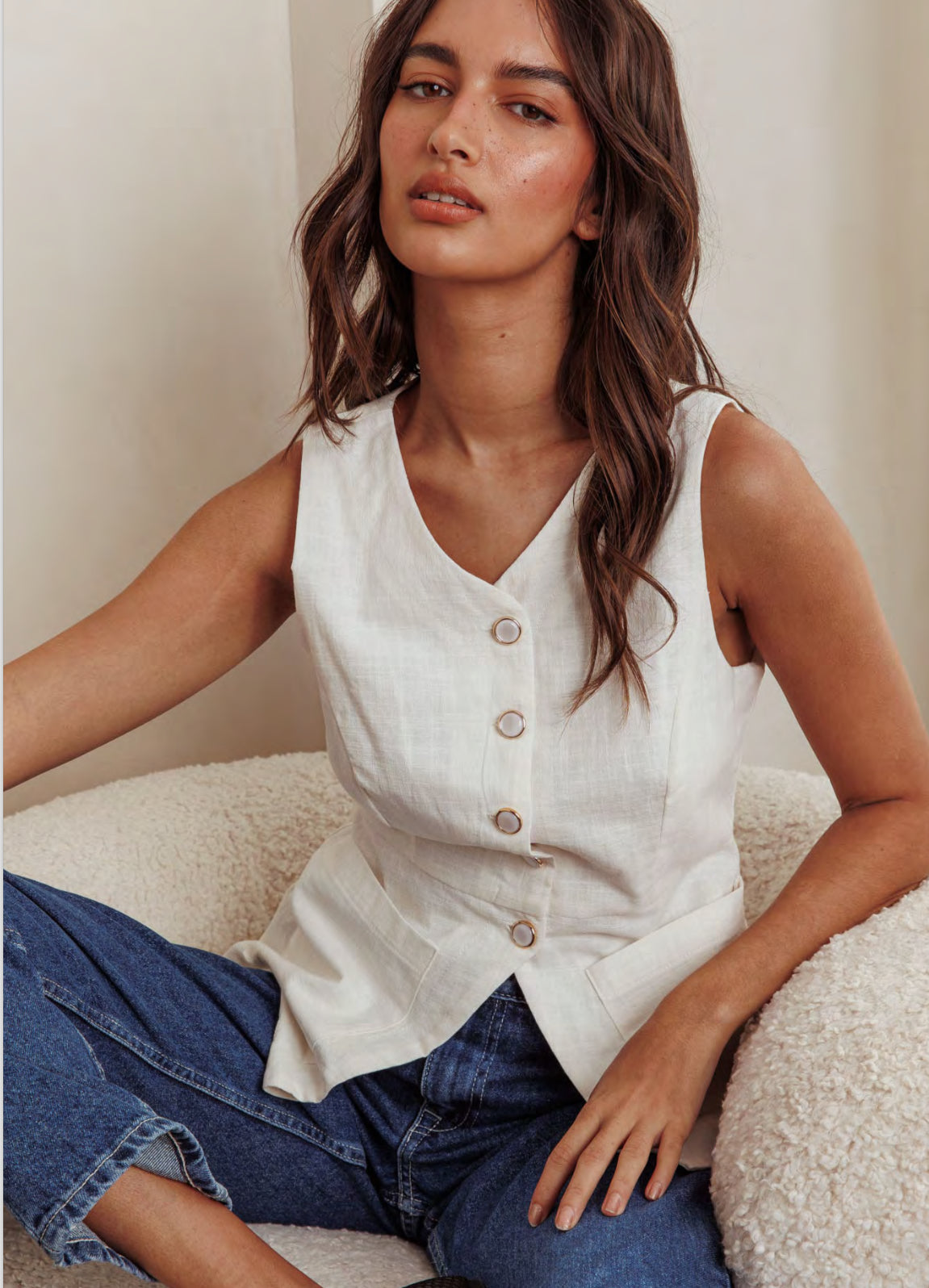 ‘Lia’ top white