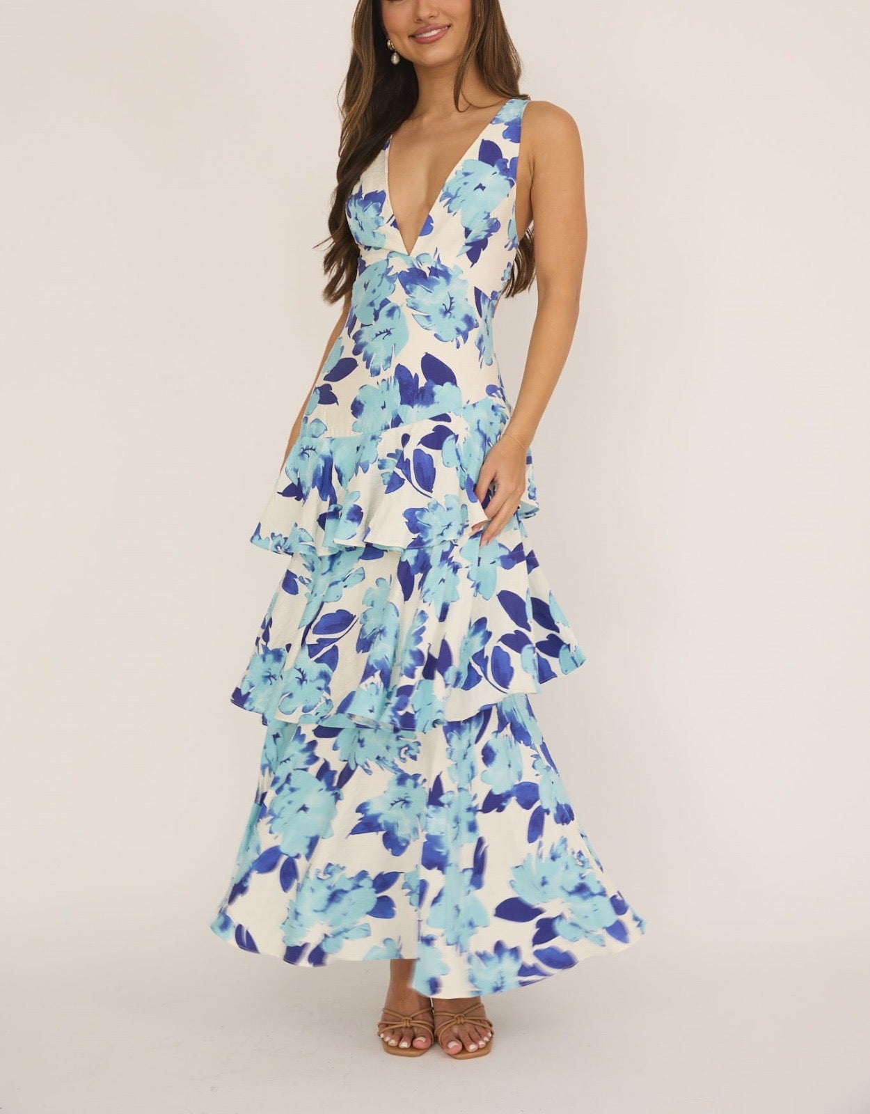 ‘Billie’ aqua floral dress