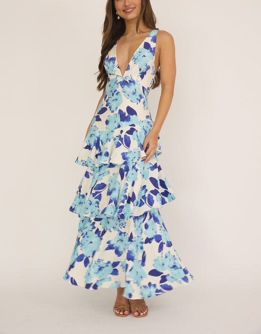 ‘Billie’ aqua floral dress