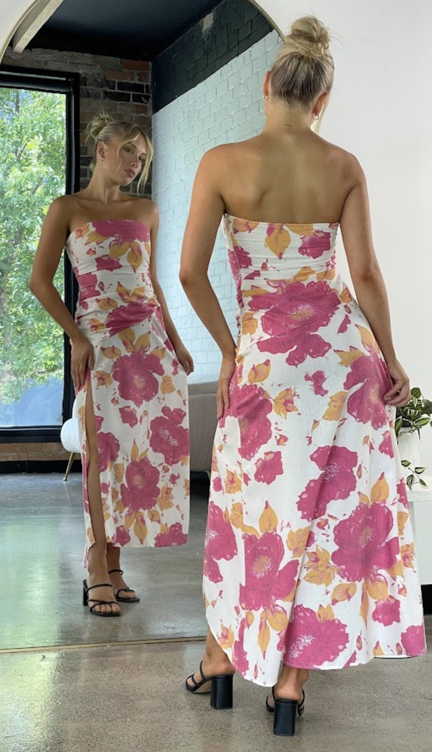 ‘Marissa’ pink floral dress