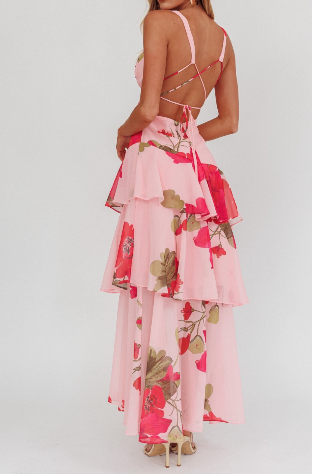 ‘Billie’ pink print dress