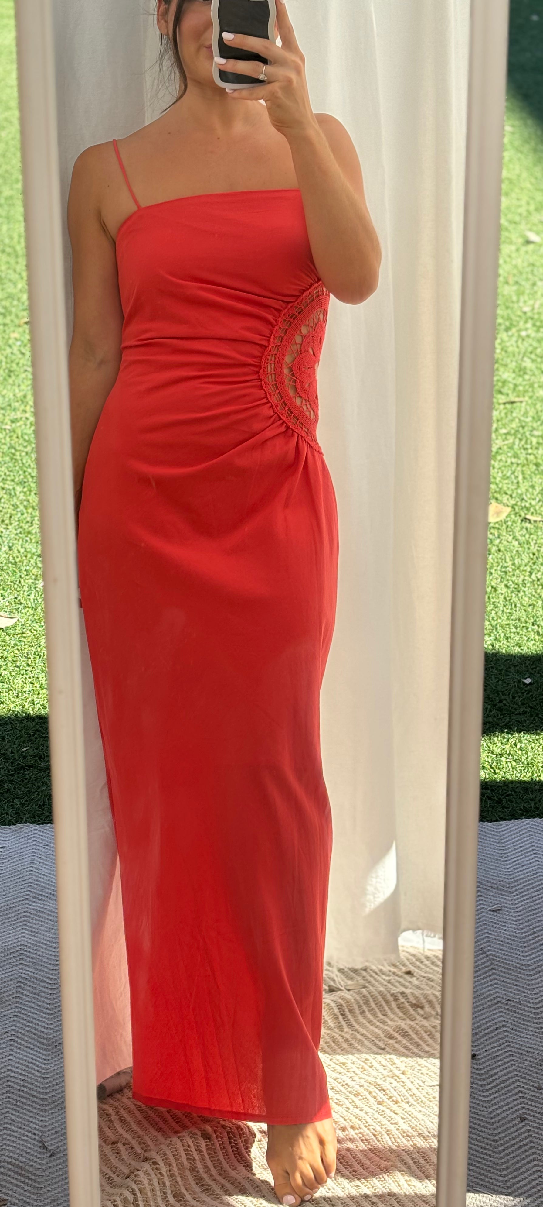 ‘Abigail’ dress coral