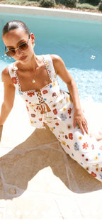 ‘Darla’ floral set in cream