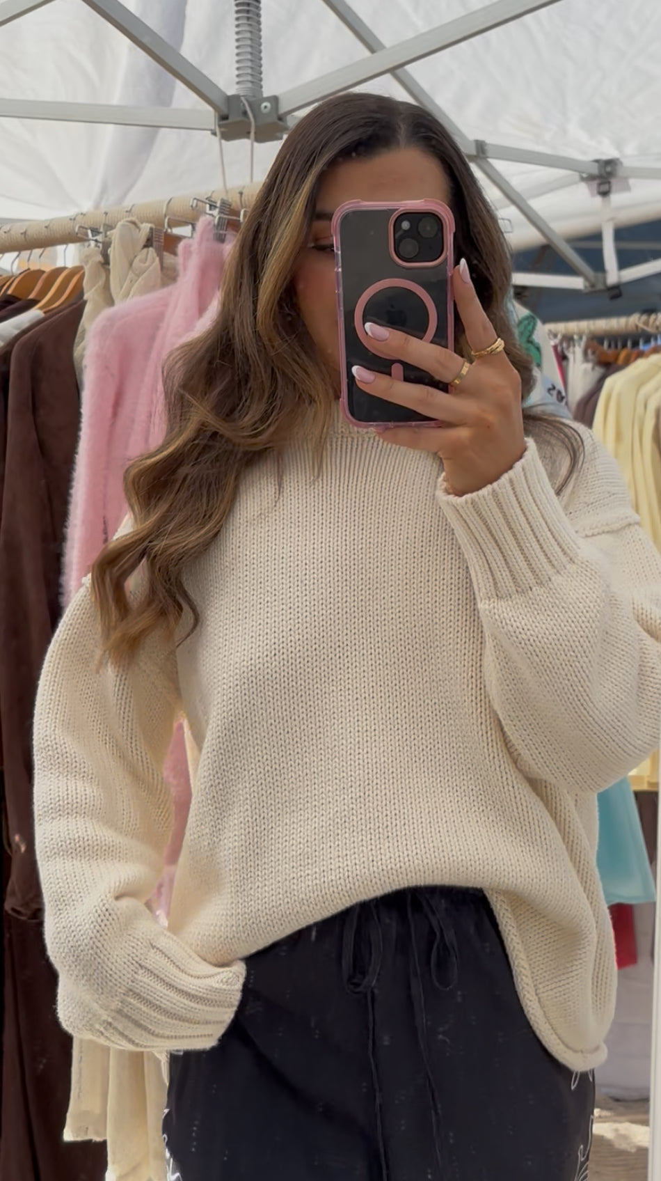 ‘Mia’ knit jumper cream