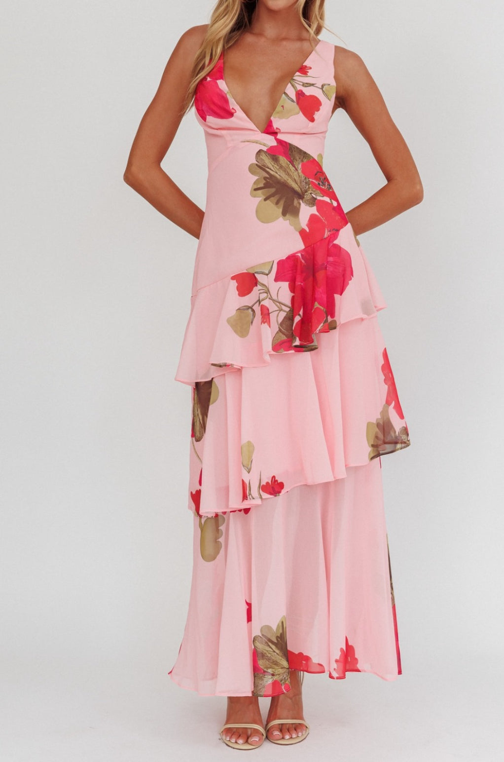 ‘Billie’ pink print dress