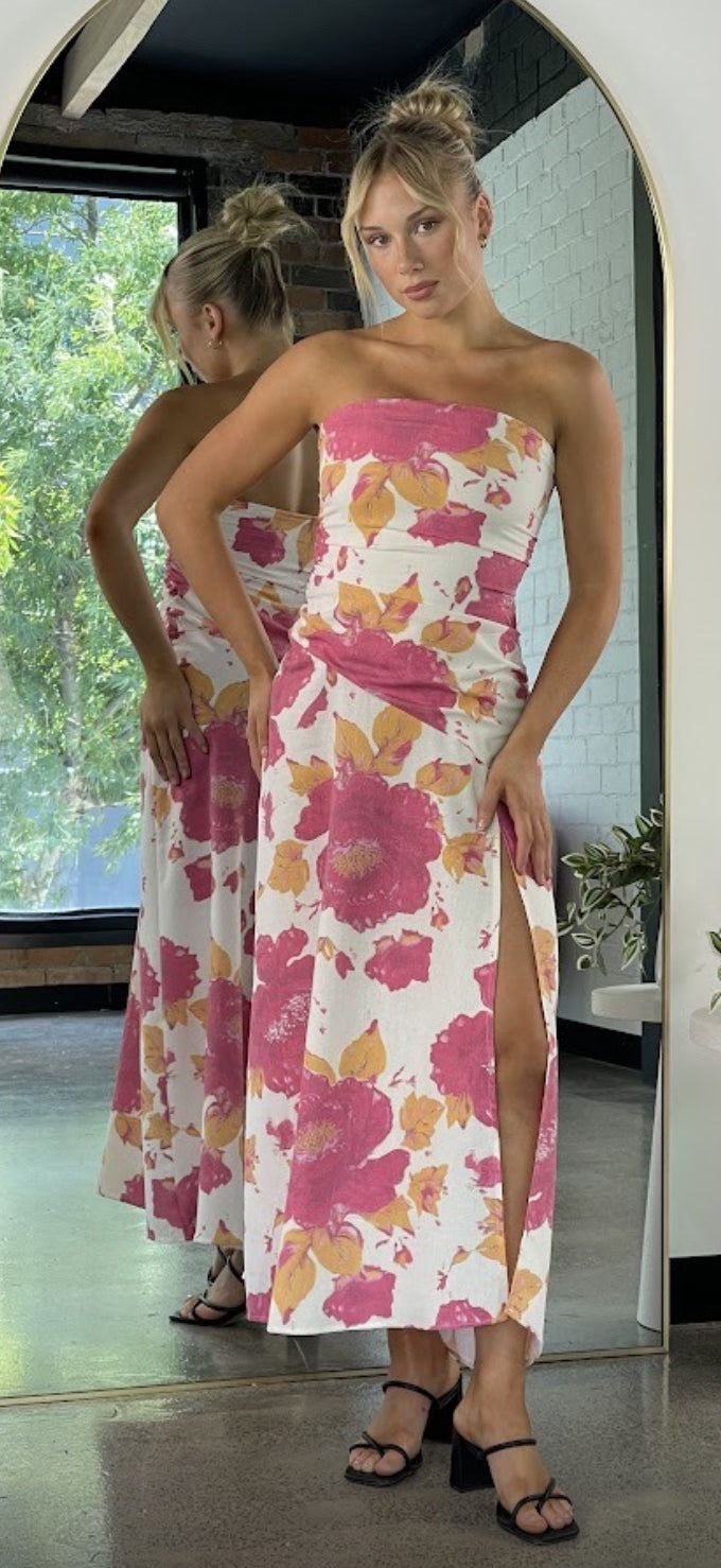 ‘Marissa’ pink floral dress