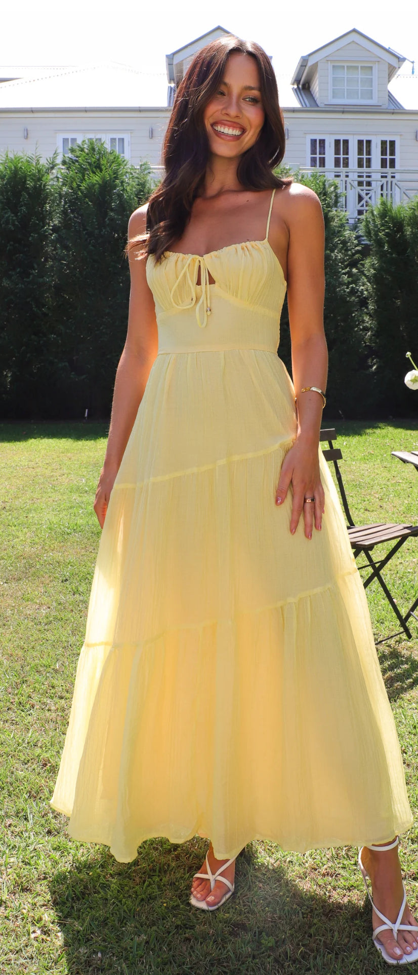 ‘Geneva’ maxi dress lemon