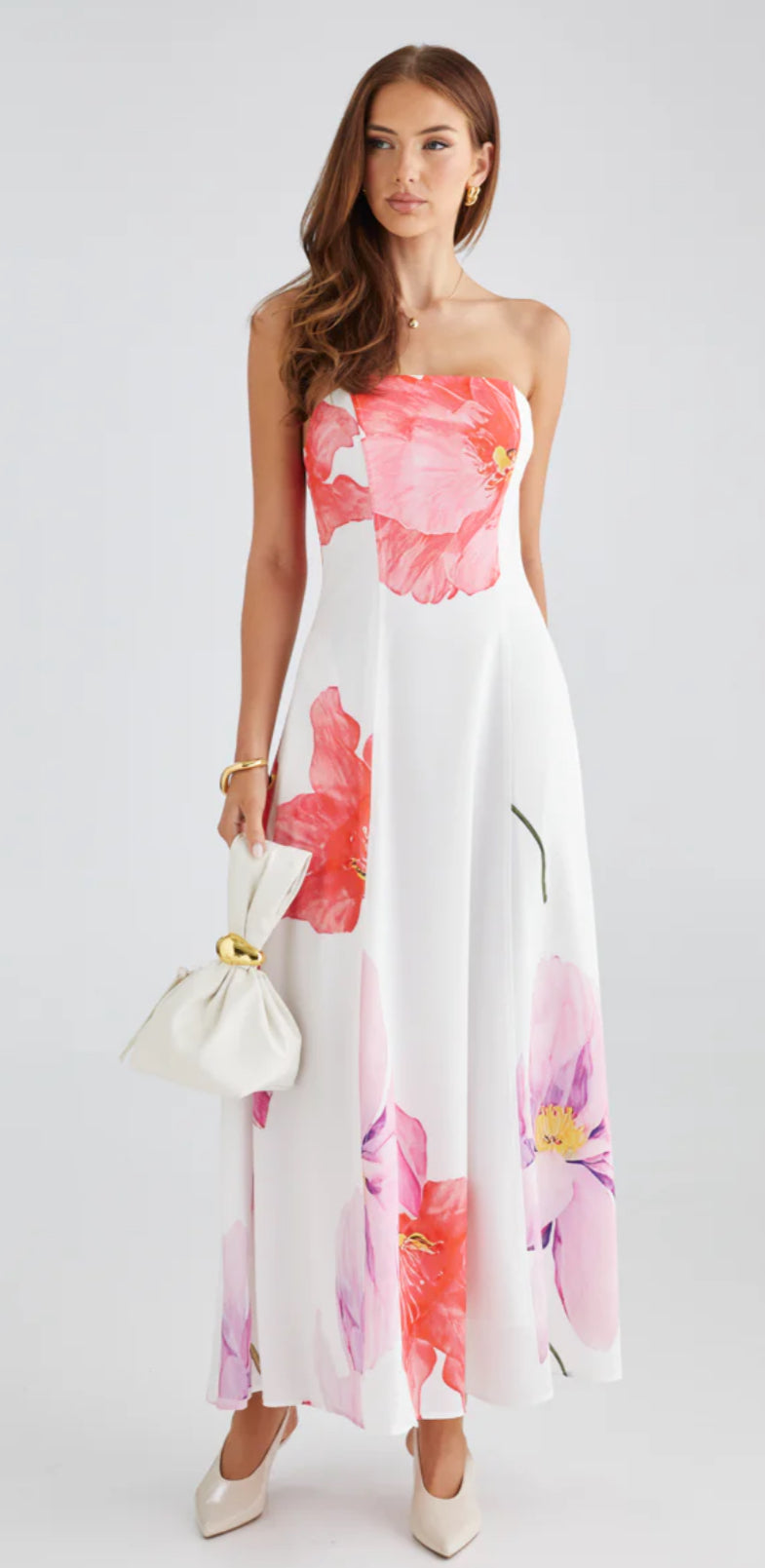 ‘Ivy’ pink floral dress