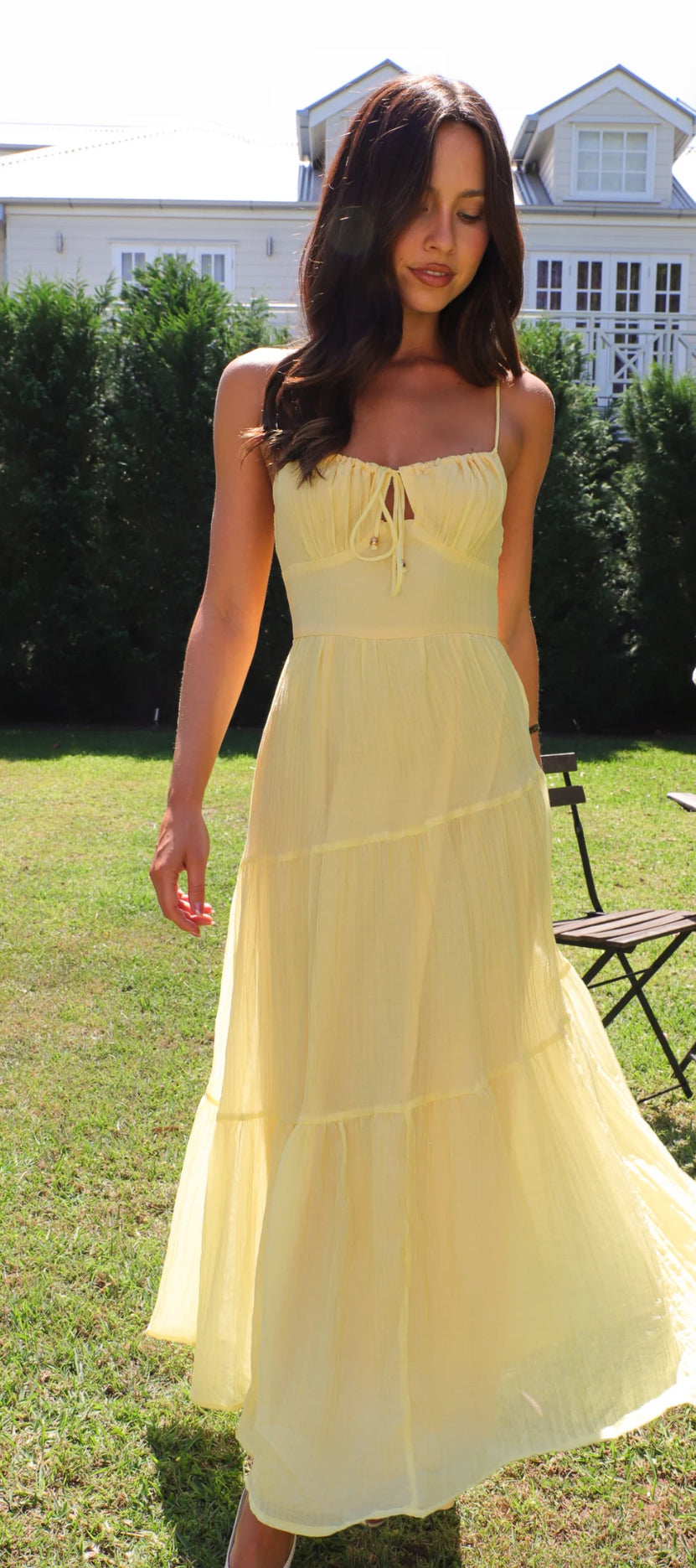 ‘Geneva’ maxi dress lemon