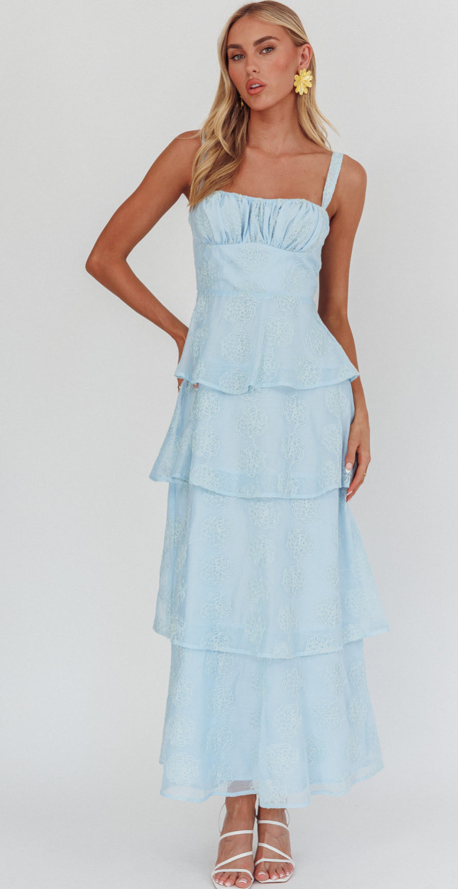‘Brooklyn’ dress powder blue