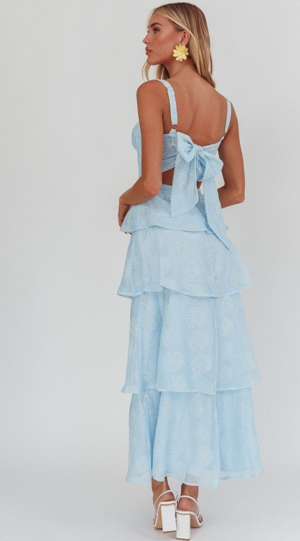 ‘Brooklyn’ dress powder blue