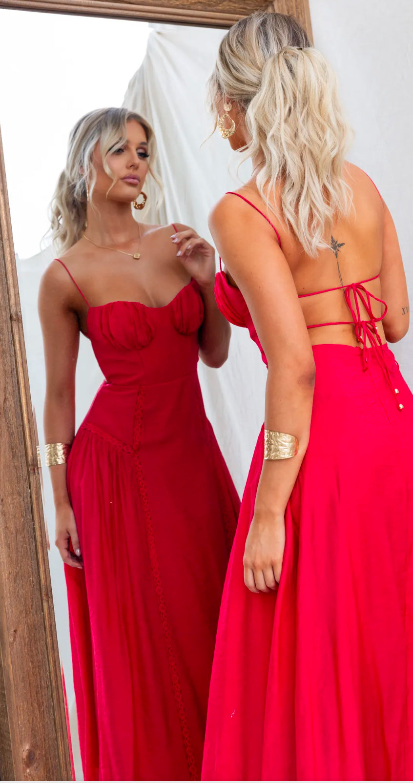 ‘Alisha’ dress red