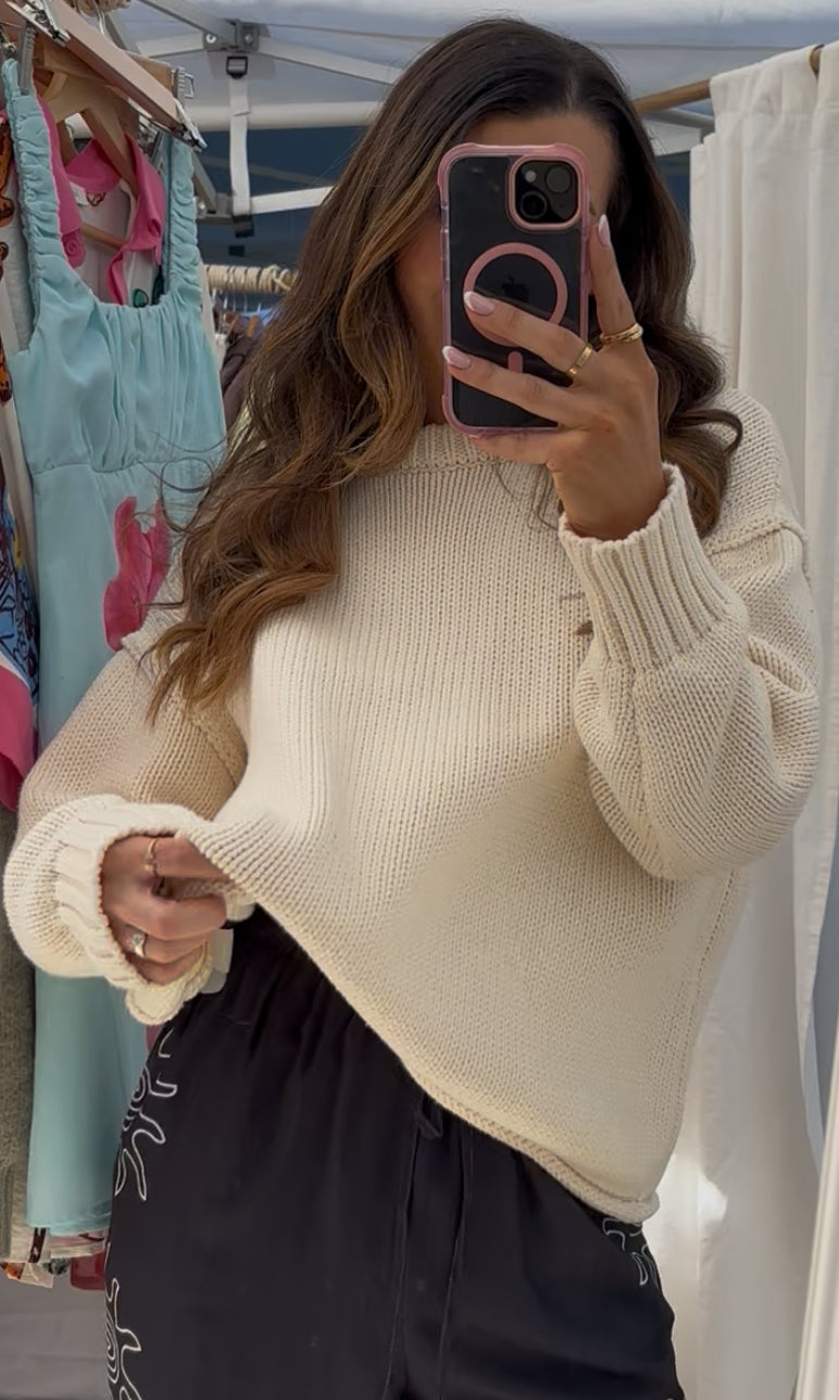 ‘Mia’ knit jumper cream