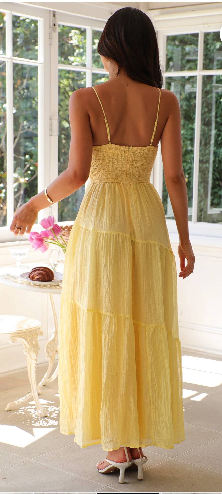 ‘Geneva’ maxi dress lemon