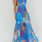 ‘Alicia’ blue multi dress (preorder)