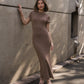 ‘Pippa’ brown maxi