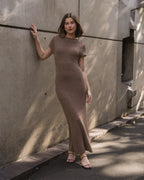 ‘Pippa’ brown maxi