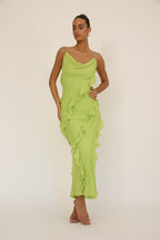 ‘Posy’ lime dress