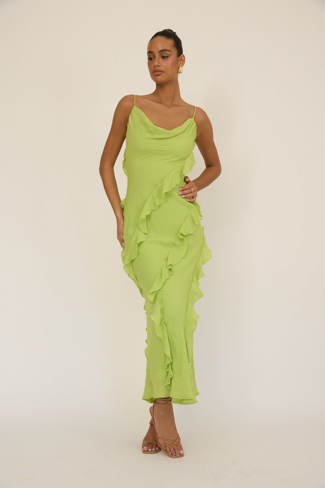 ‘Posy’ lime dress