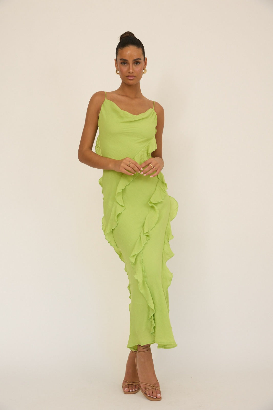 ‘Posy’ lime dress