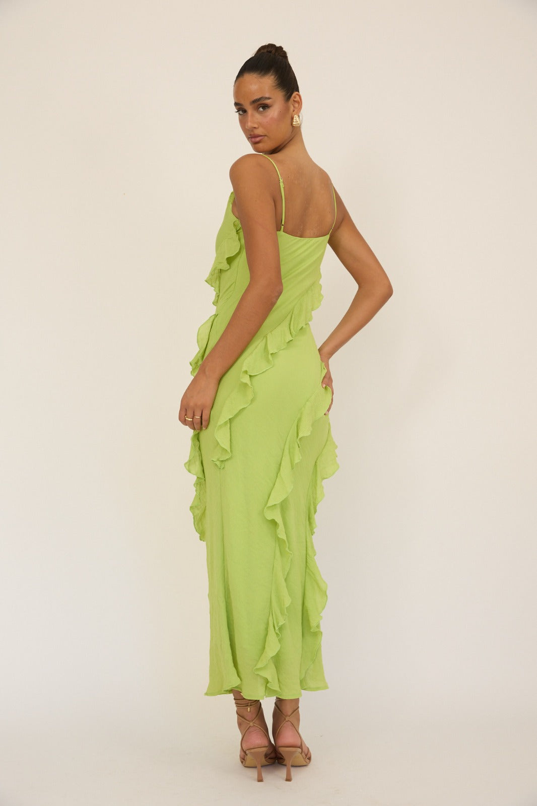 ‘Posy’ lime dress