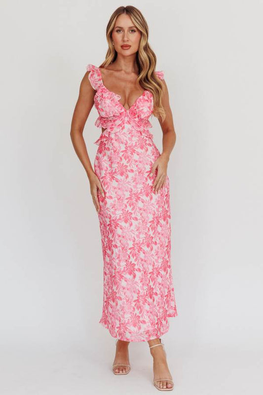 ‘Evie’ dress in hot pink