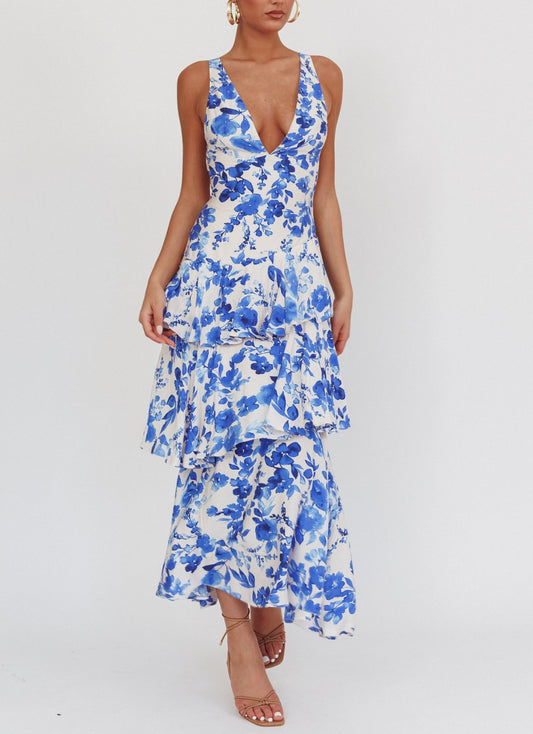 ‘Billie’ blue floral dress