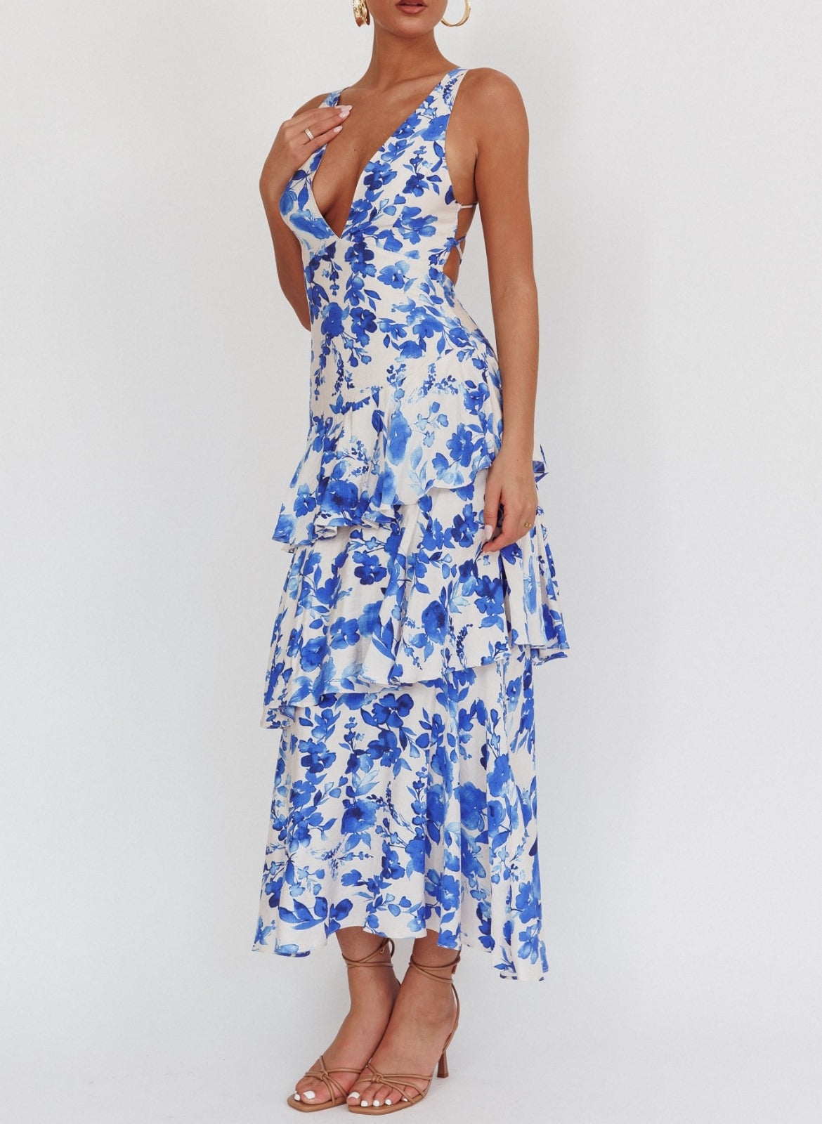 ‘Billie’ blue floral dress