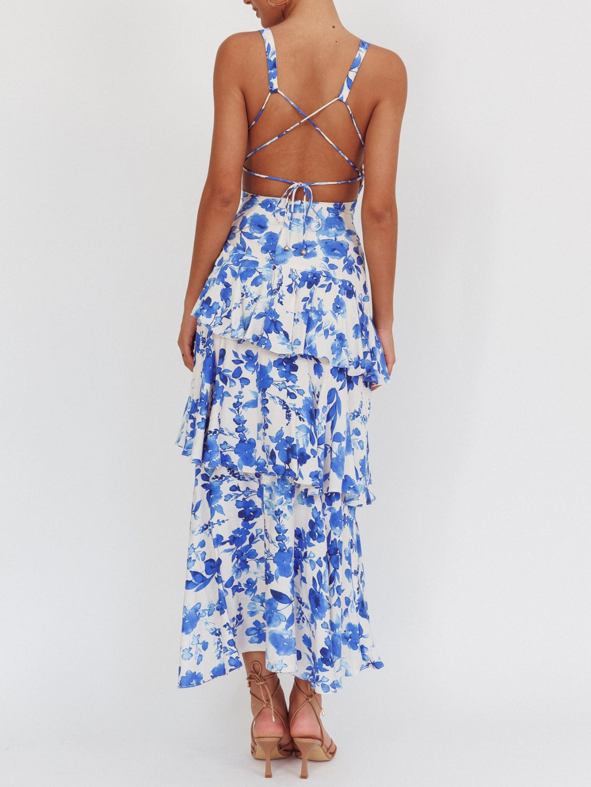 ‘Billie’ blue floral dress