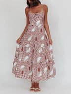‘Geneva’ dress brown