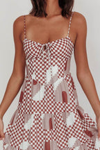 ‘Geneva’ dress brown